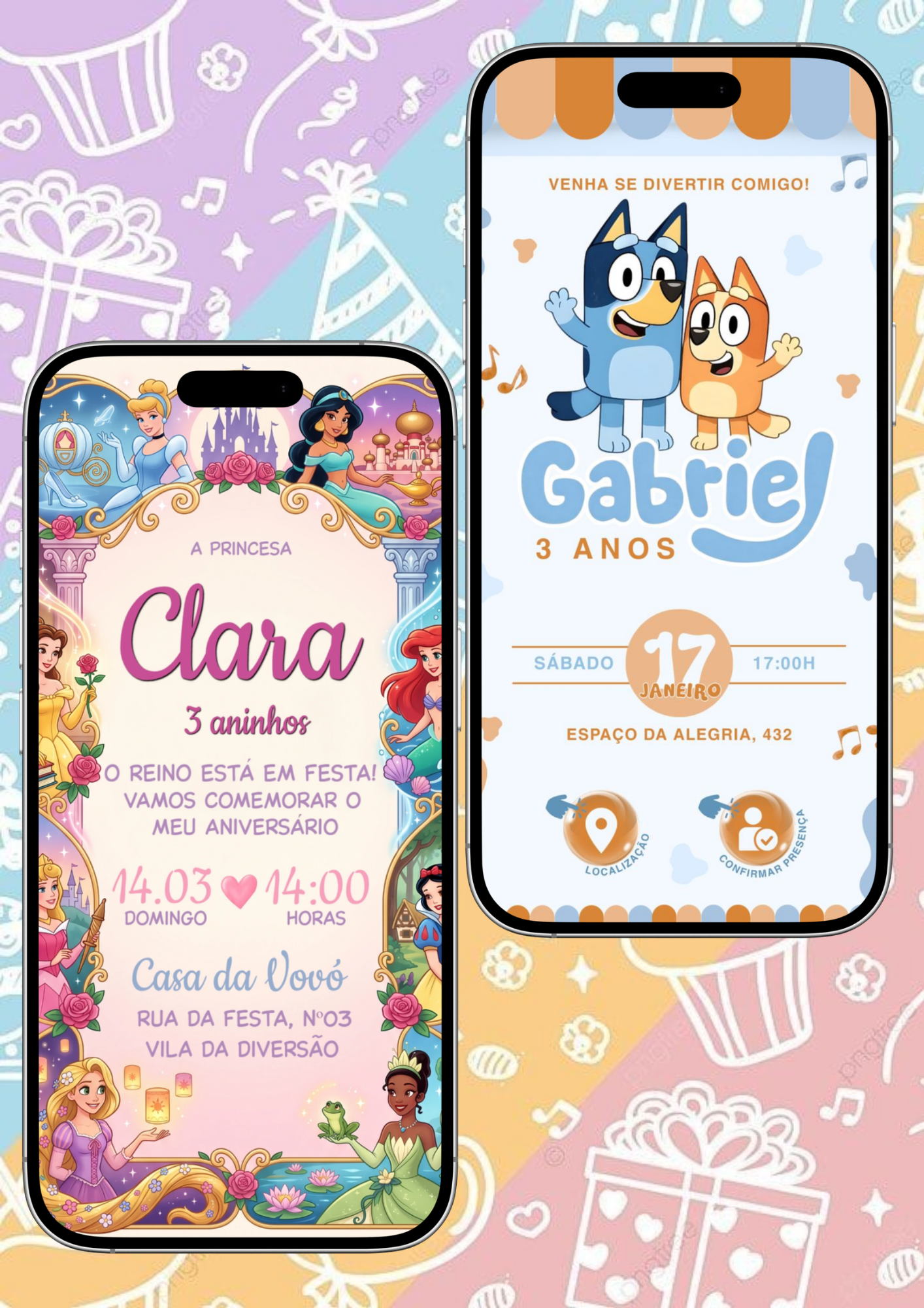 +800 Convites Digitais Editáveis